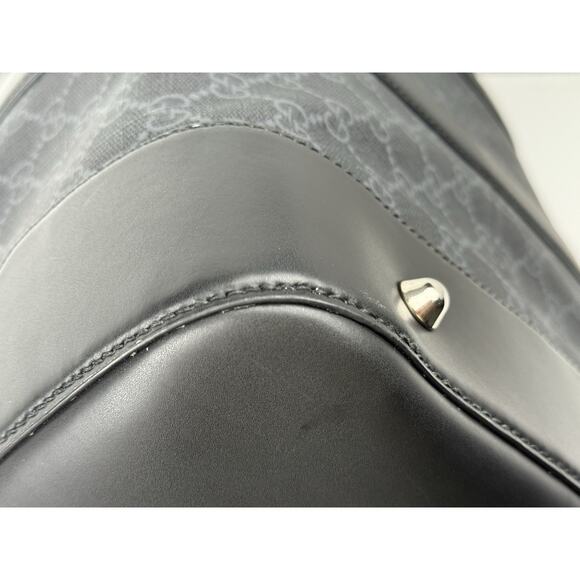 Gucci Large Savoy Duffle Bag GG Supreme Monogram Grey/Black Calfskin Trim - Picture 8 of 16